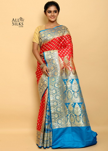Jacquard Silk Patli Pallu Style Saree, Length: 5.5 m at Rs 995 in Surat